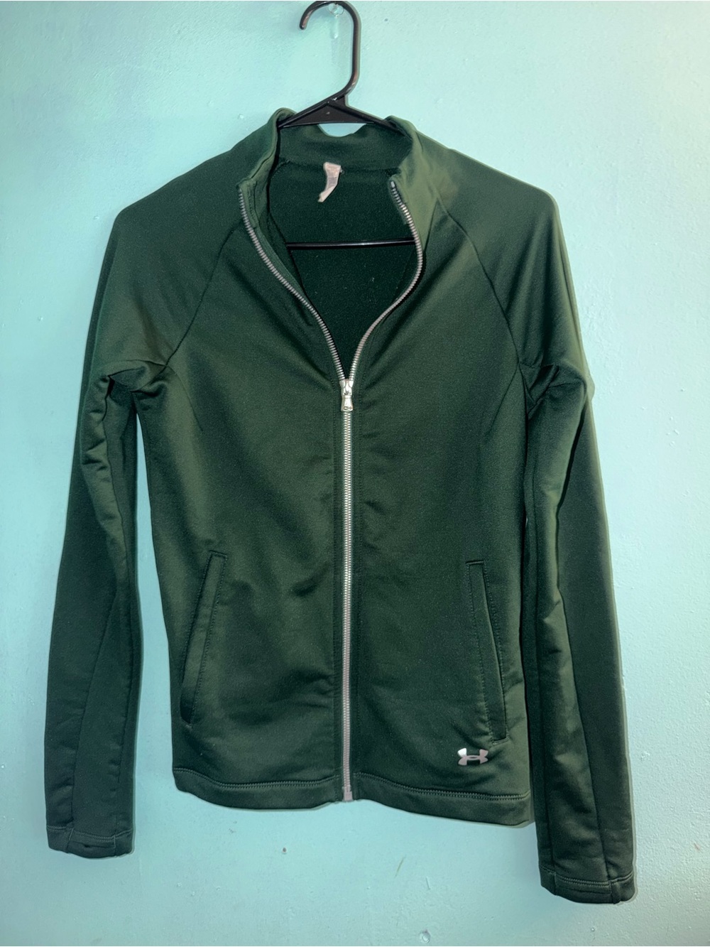 Under Armour Forest Green Zip-Up Athletic Jacket
